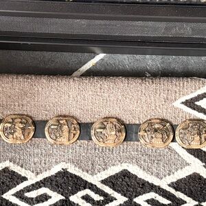 Rare Antique Storyteller Concho Belt